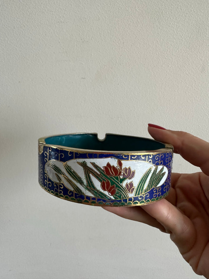 Cendrier en émaux cloisonnés