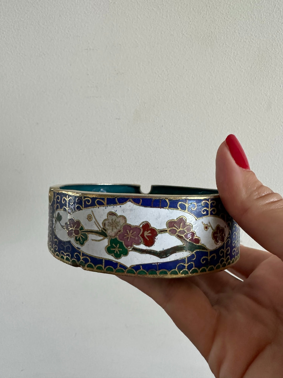 Cendrier en émaux cloisonnés