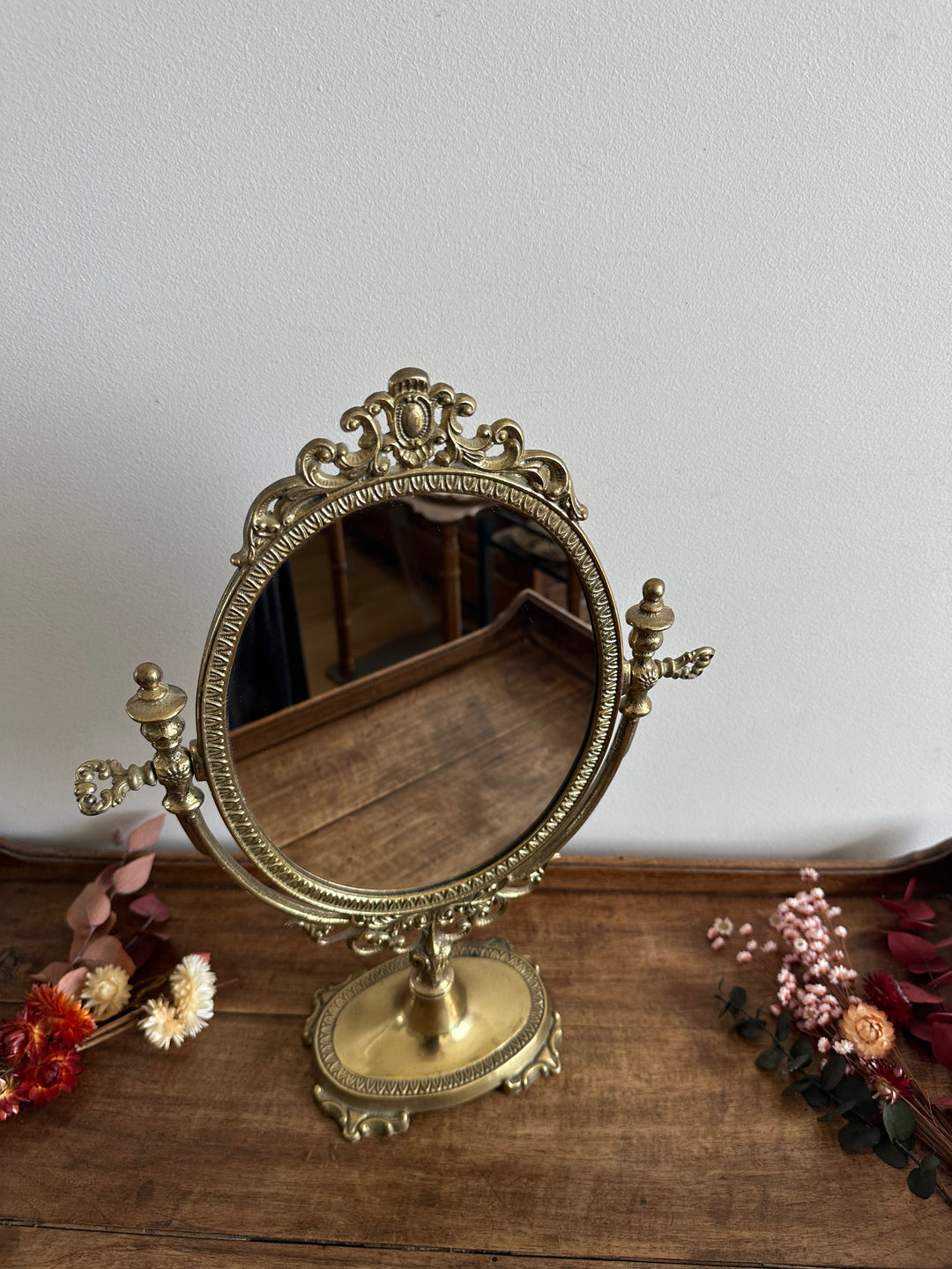 Miroir psyché en bronze