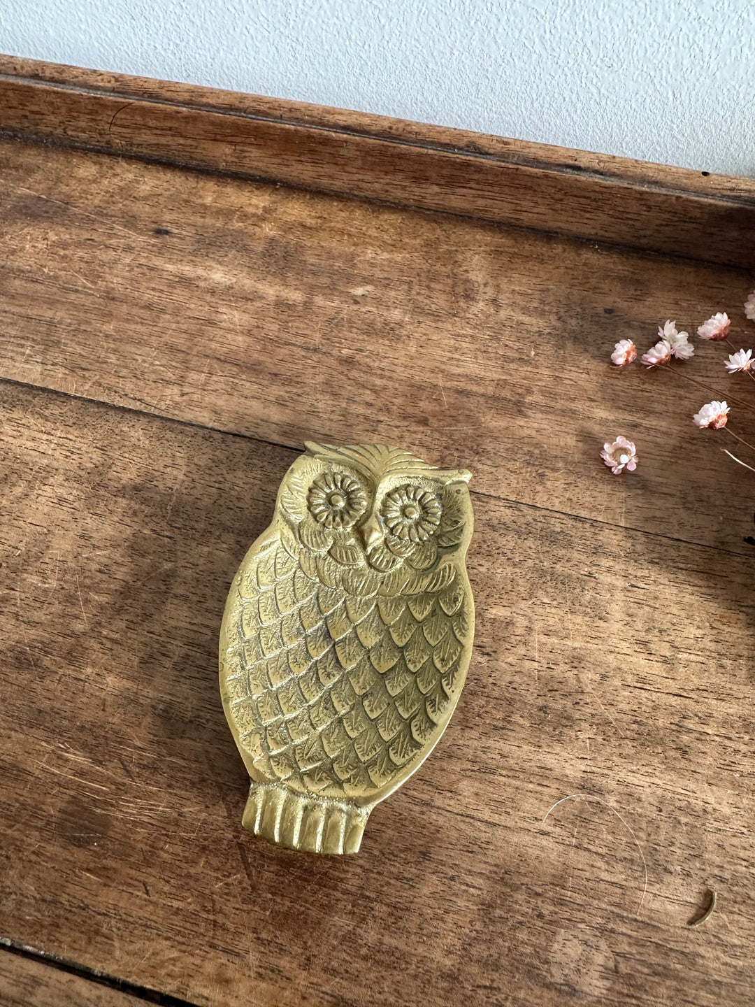 Chouette en laiton vide poche