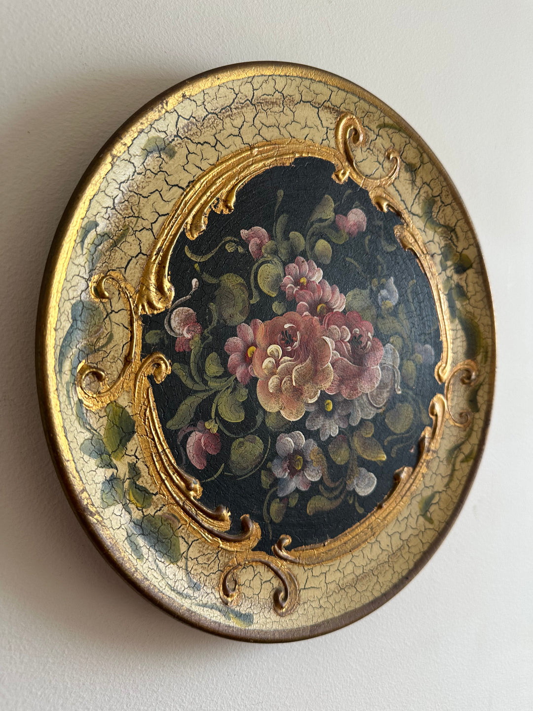 Assiette en terre cuite décoration italienne peinte à la main