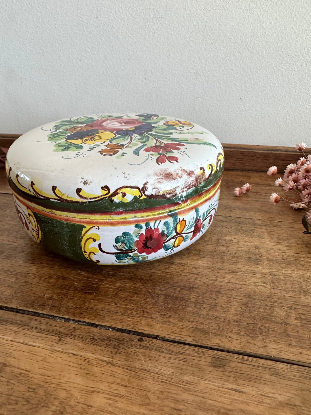 Bonbonnière en porcelaine peinte à la main made in Italy