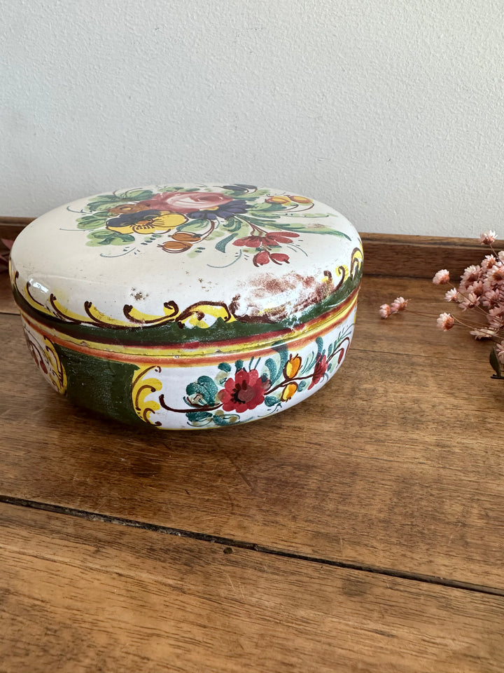 Bonbonnière en porcelaine peinte à la main made in Italy