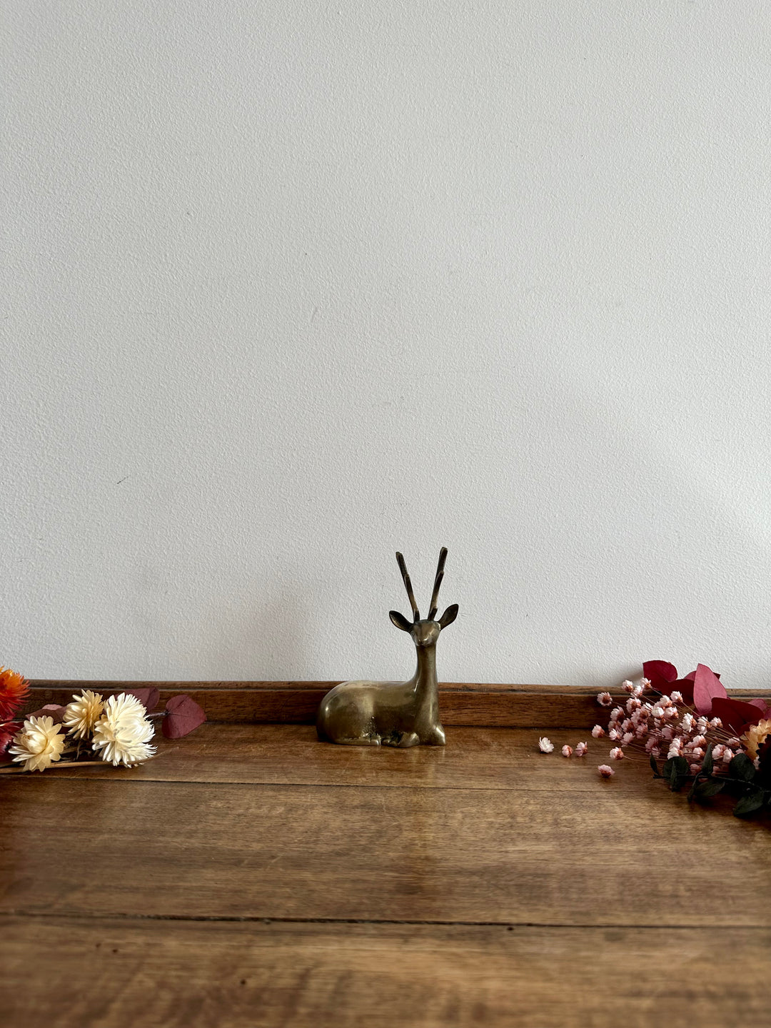 Cerf en laiton vintage