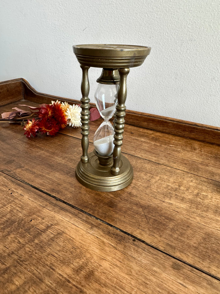 Sablier en laiton colonnes torsadées