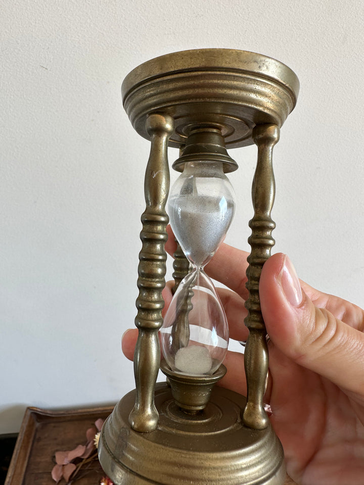 Sablier en laiton colonnes torsadées