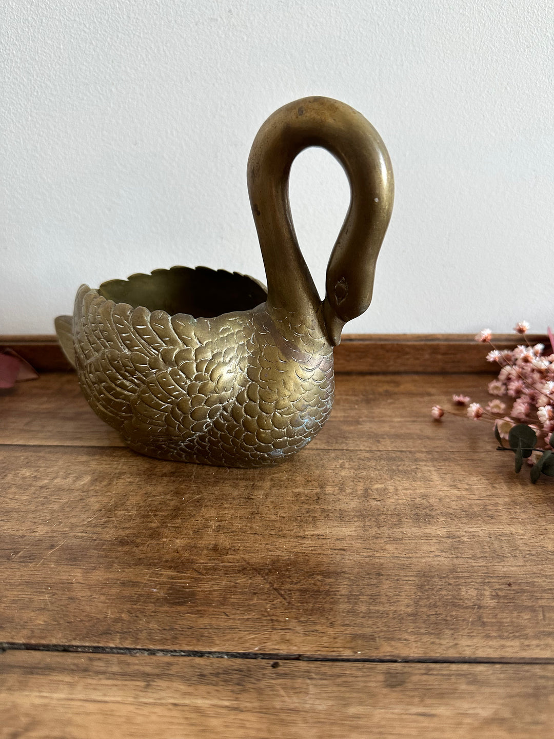 Cygne en laiton vide poche