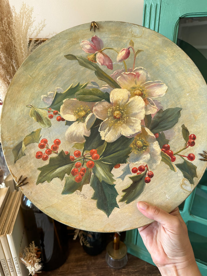 Assiettes décoratives signées 1913