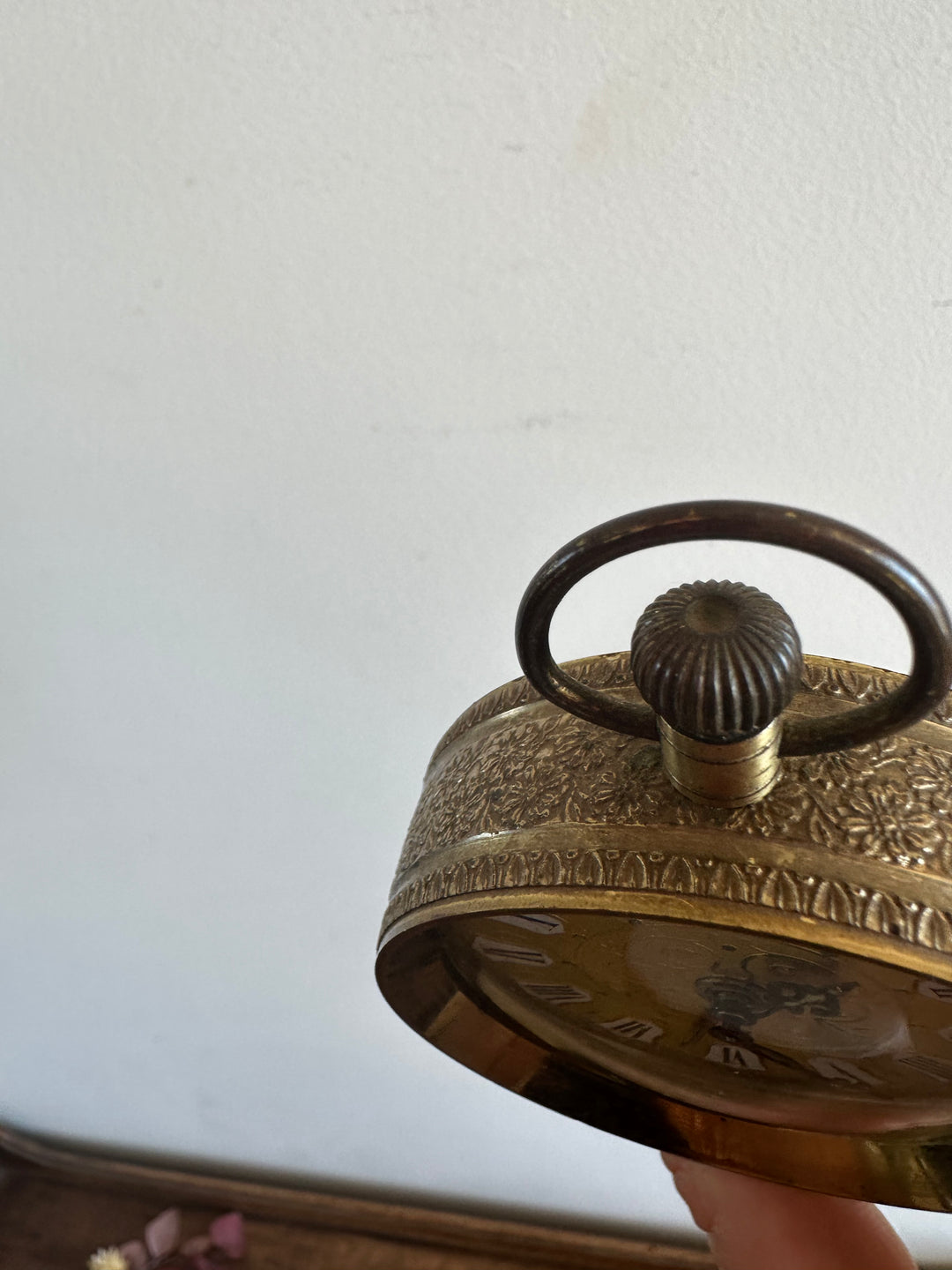 Réveil matin Jaz en laiton doré