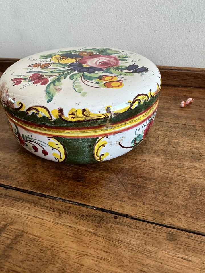 Bonbonnière en porcelaine peinte à la main made in Italy