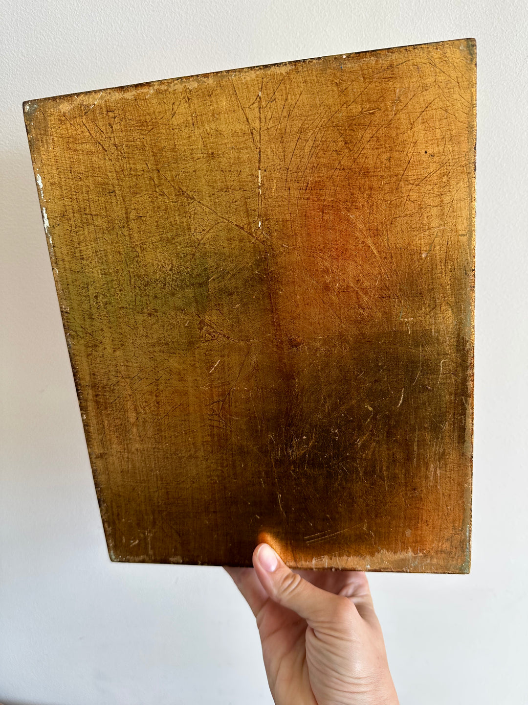 Boite à chocolats en bois décoration dorée style florentin