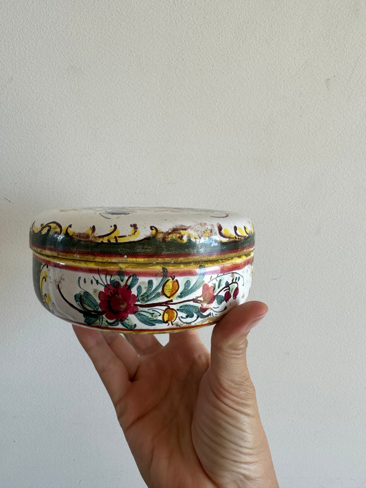 Bonbonnière en porcelaine peinte à la main made in Italy