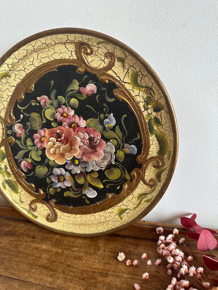 Assiette en terre cuite décoration italienne peinte à la main