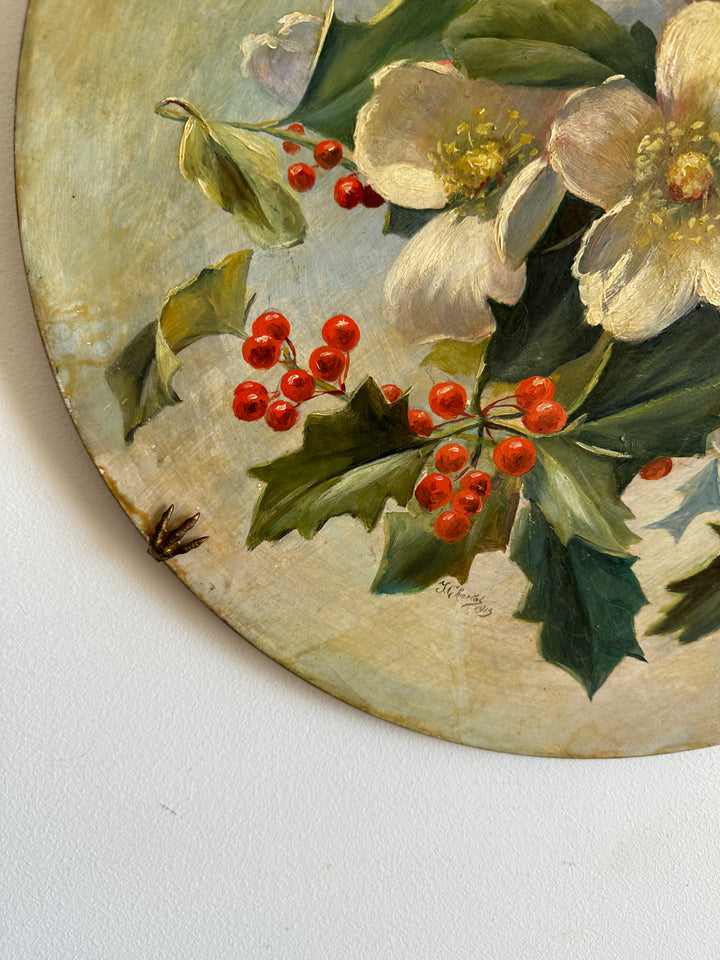 Assiettes décoratives signées 1913