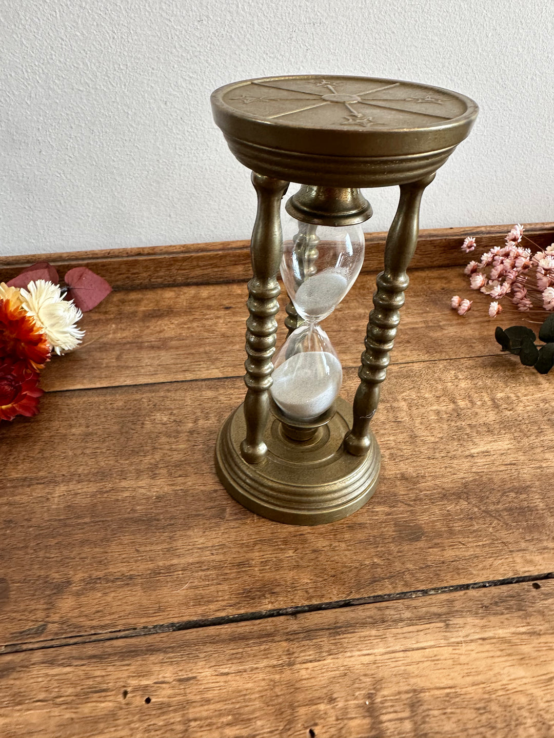 Sablier en laiton colonnes torsadées