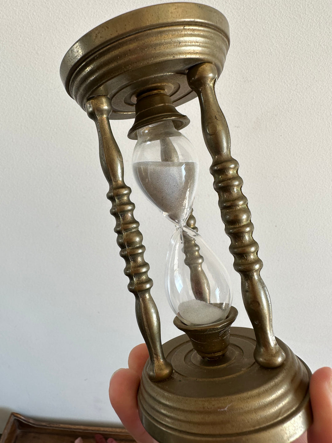 Sablier en laiton colonnes torsadées