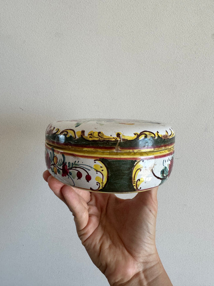 Bonbonnière en porcelaine peinte à la main made in Italy