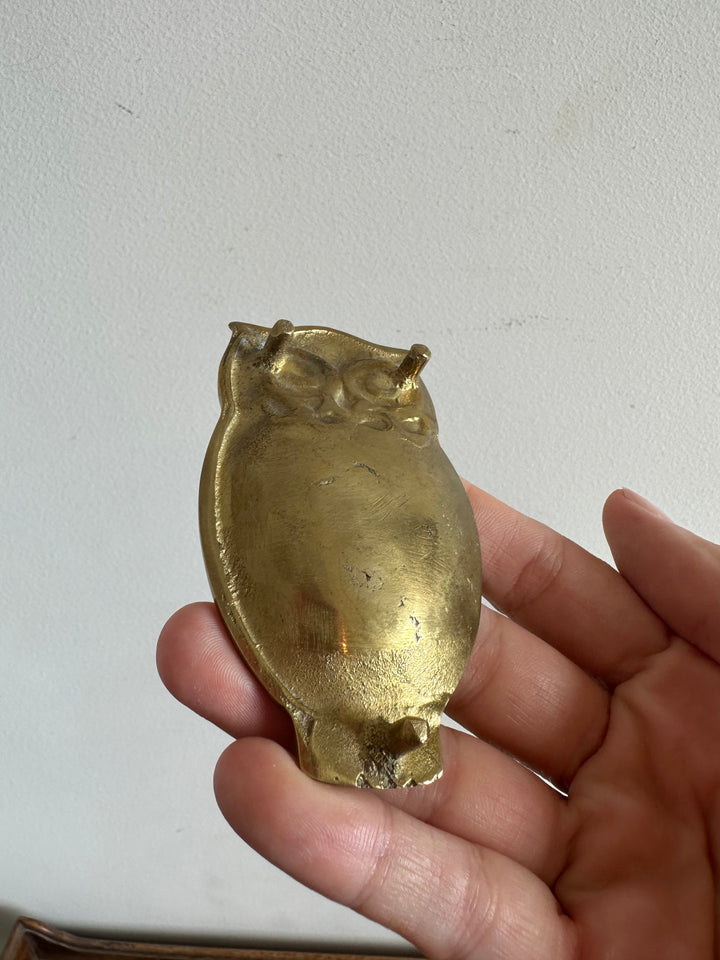 Chouette en laiton vide poche