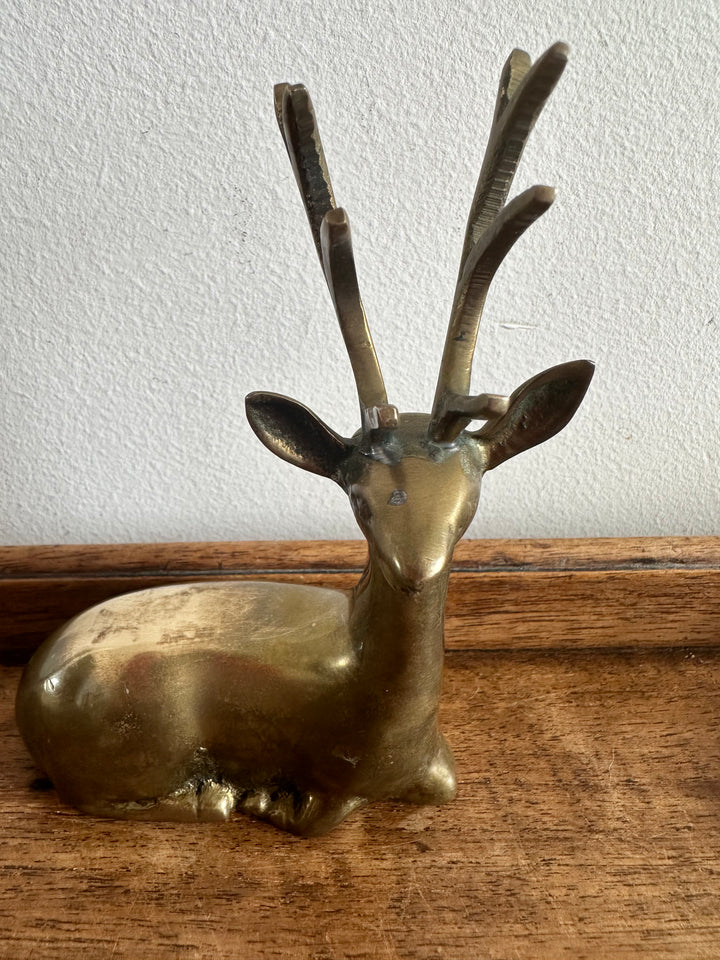 Cerf en laiton vintage
