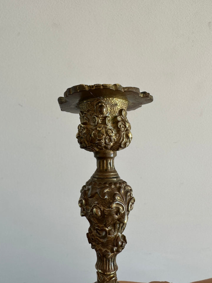 Bougeoir baroque en bronze doré