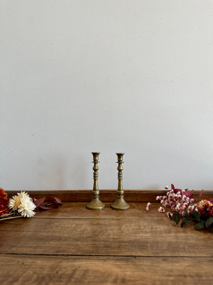 Bougeoirs en laiton taille XS x 2