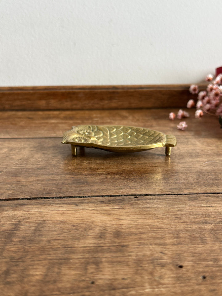 Chouette en laiton vide poche