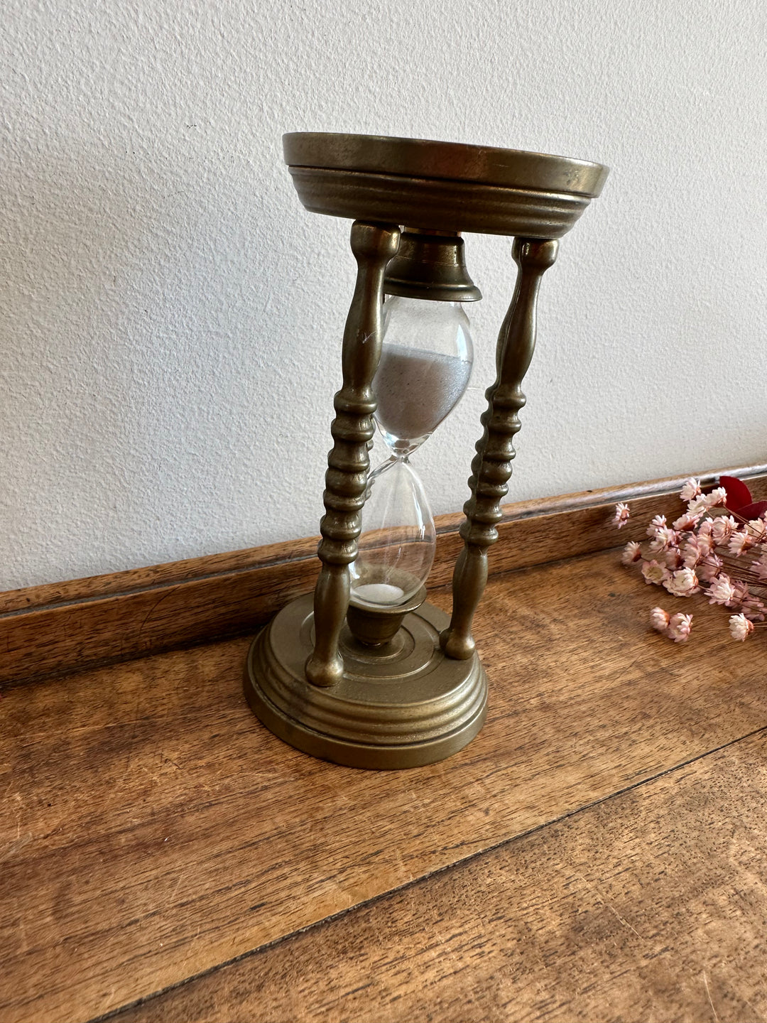 Sablier en laiton colonnes torsadées