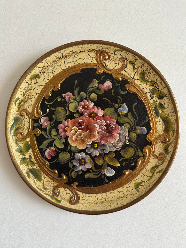 Assiette en terre cuite décoration italienne peinte à la main