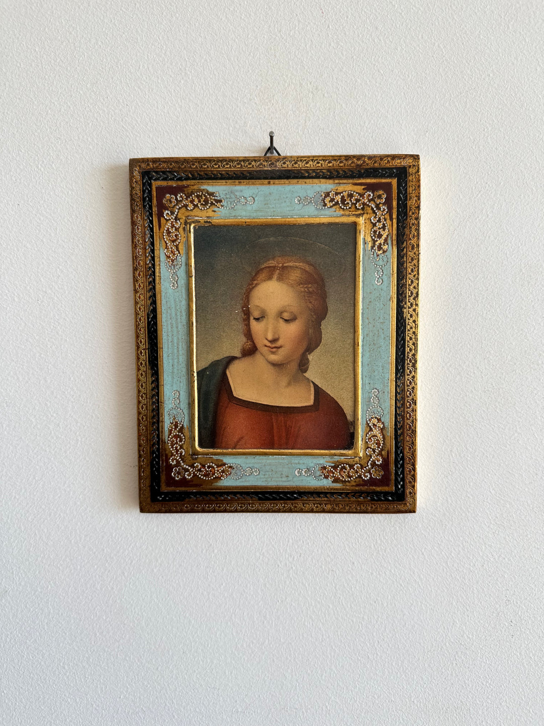 Icône italienne tons or et bleus