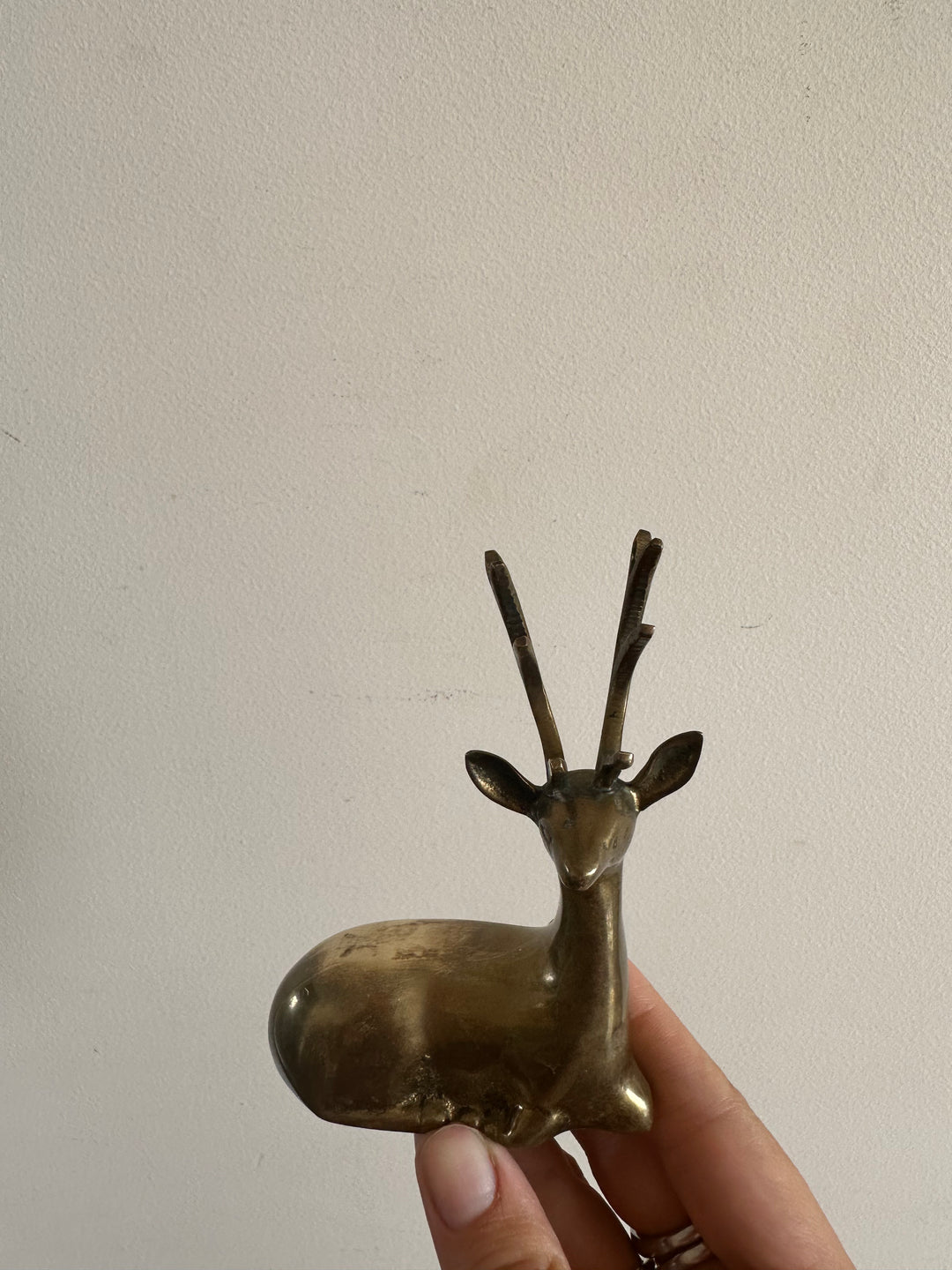 Cerf en laiton vintage