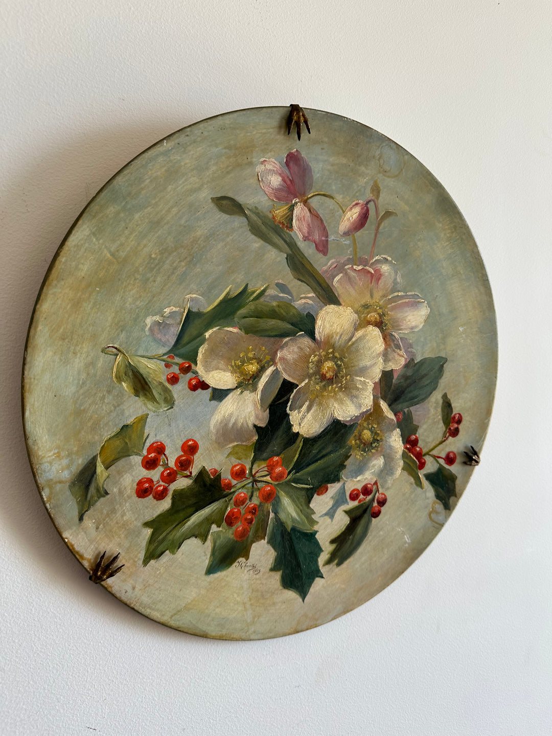 Assiettes décoratives signées 1913