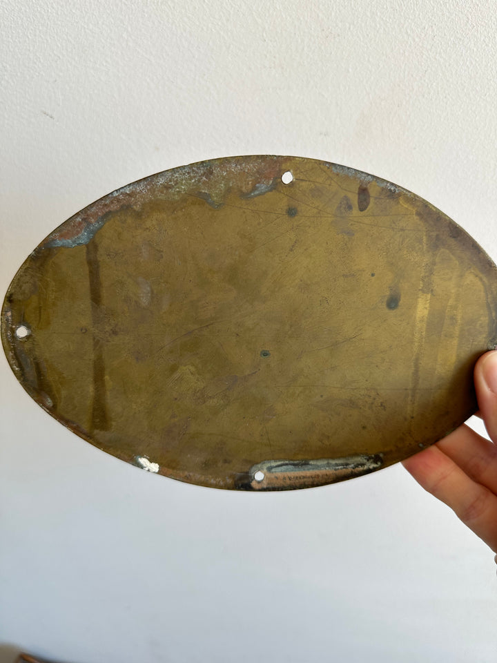 Plaque ovale en laiton Médecin Docteur