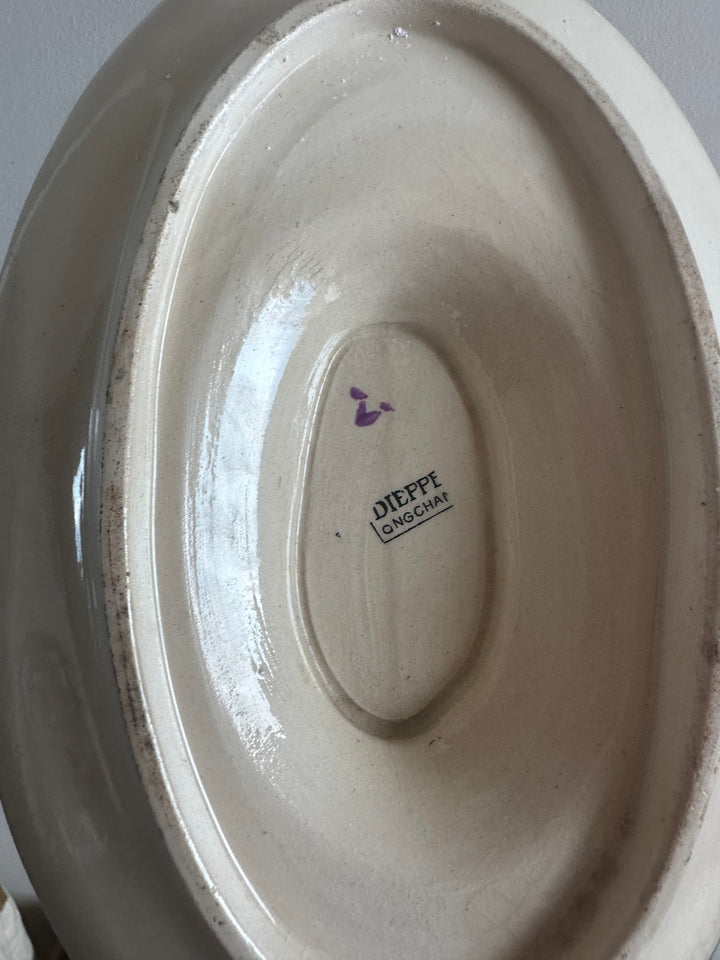 Ravier en porcelaine de Longchamp Modèle Dieppe