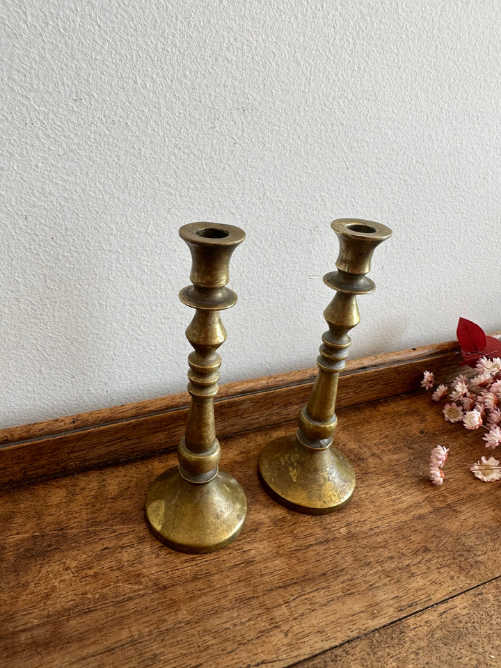 Bougeoirs en laiton taille XS x 2