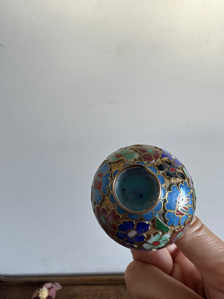 Vase en bronze cloisonné