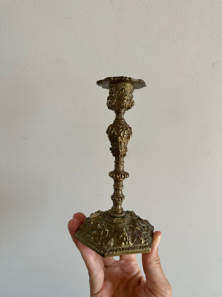 Bougeoir baroque en bronze doré