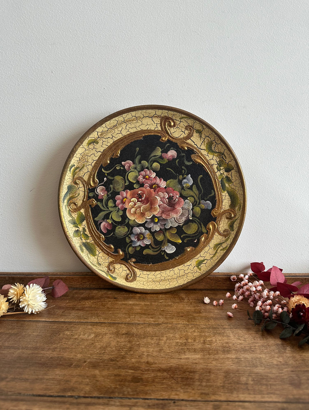 Assiette en terre cuite décoration italienne peinte à la main