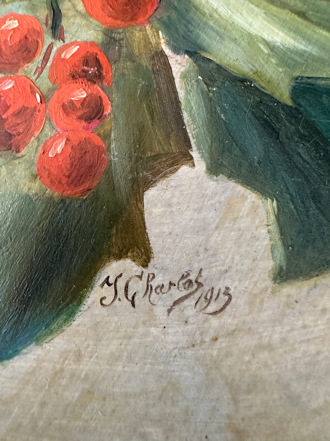 Assiettes décoratives signées 1913