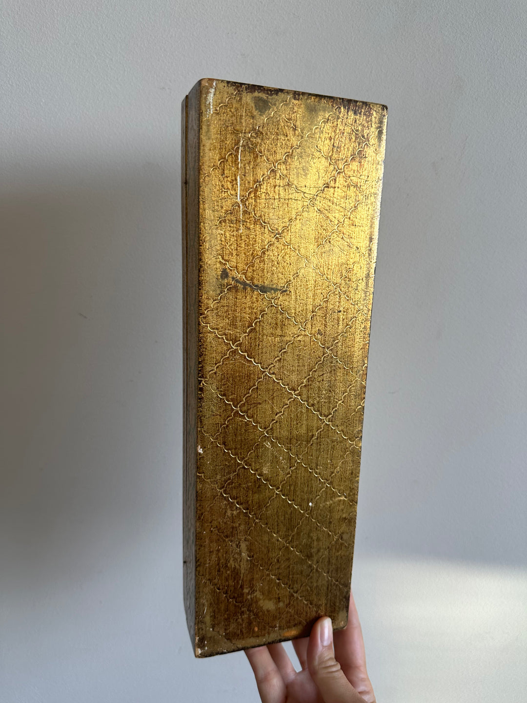 Boite rectangulaire florentine décoration tapisserie Moyen Age