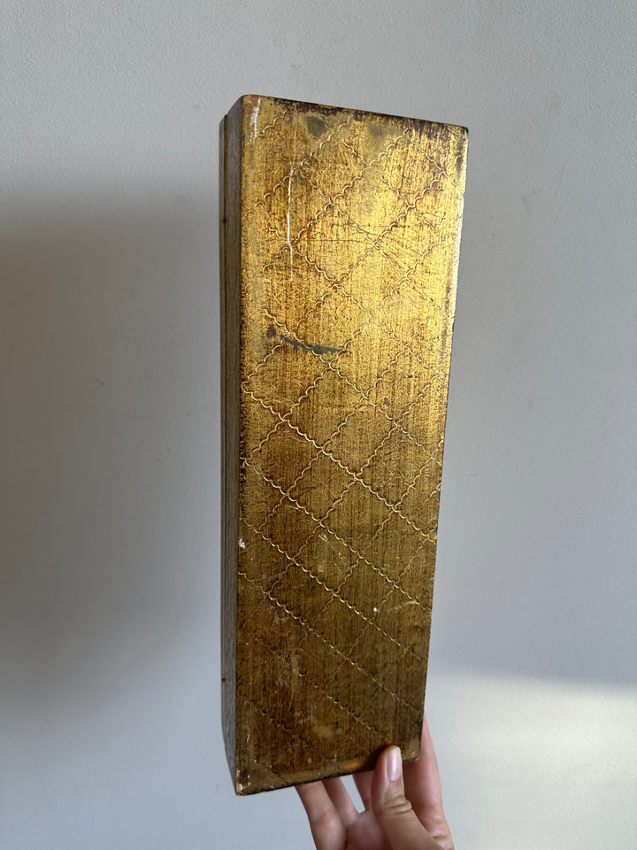 Boite rectangulaire florentine décoration tapisserie Moyen Age