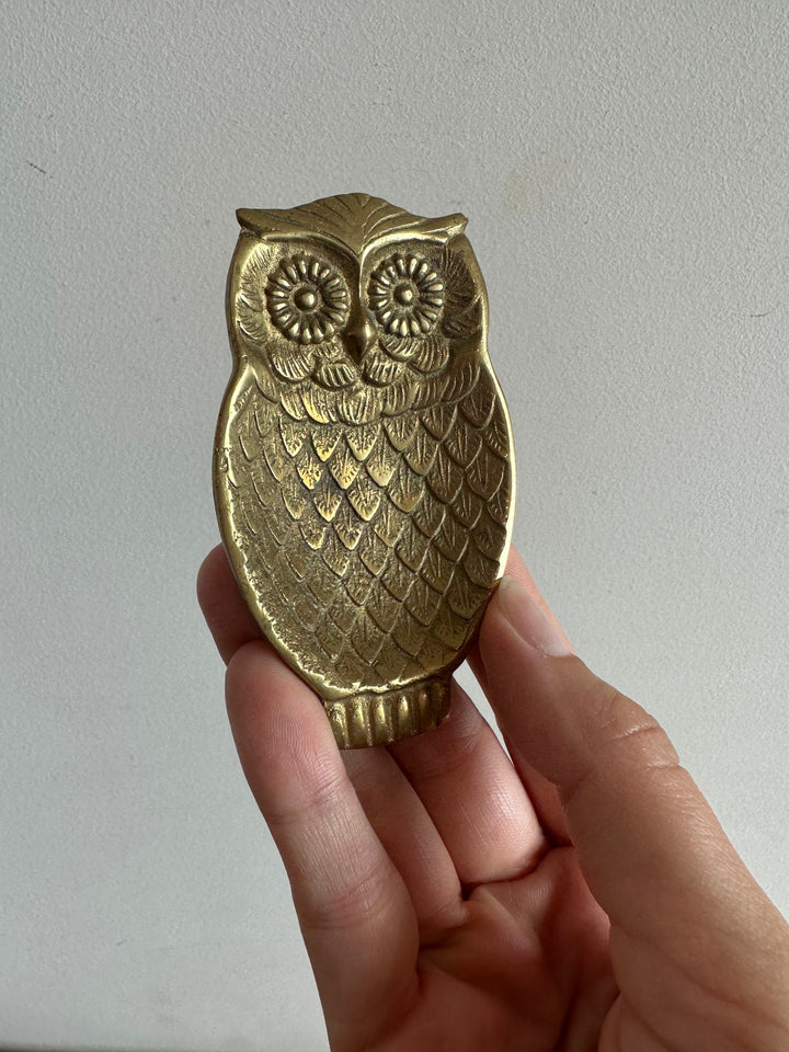 Chouette en laiton vide poche