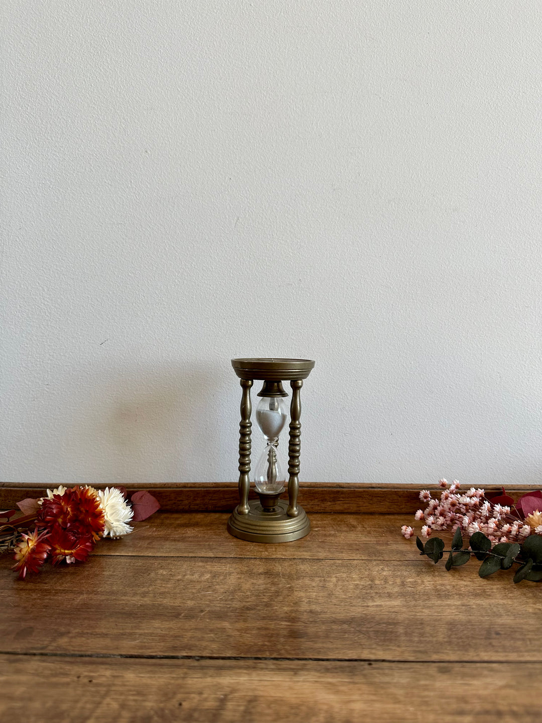 Sablier en laiton colonnes torsadées