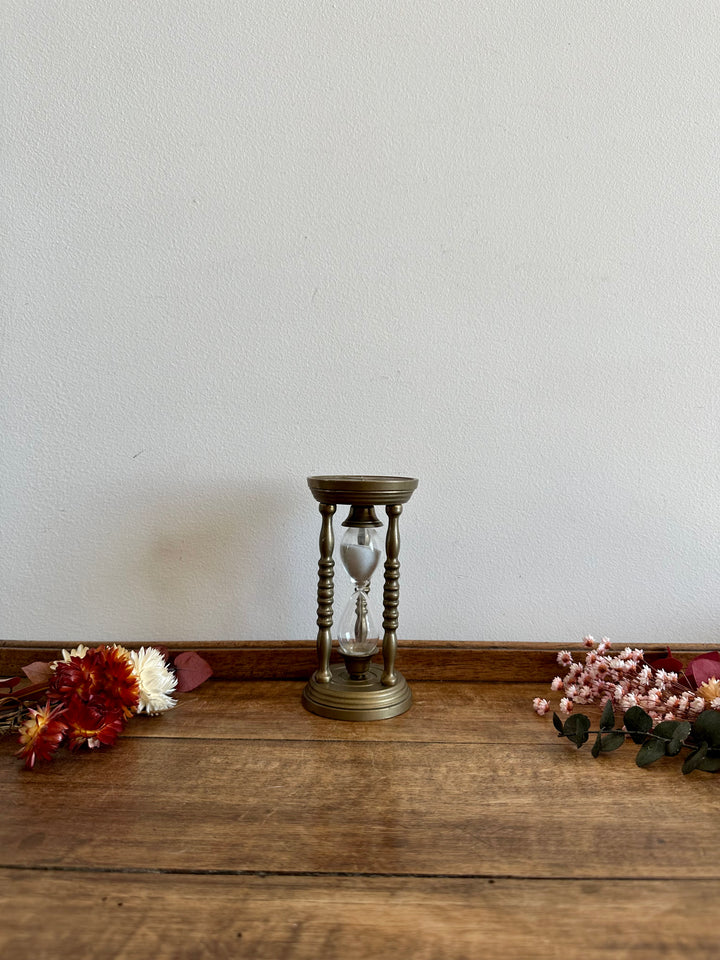 Sablier en laiton colonnes torsadées