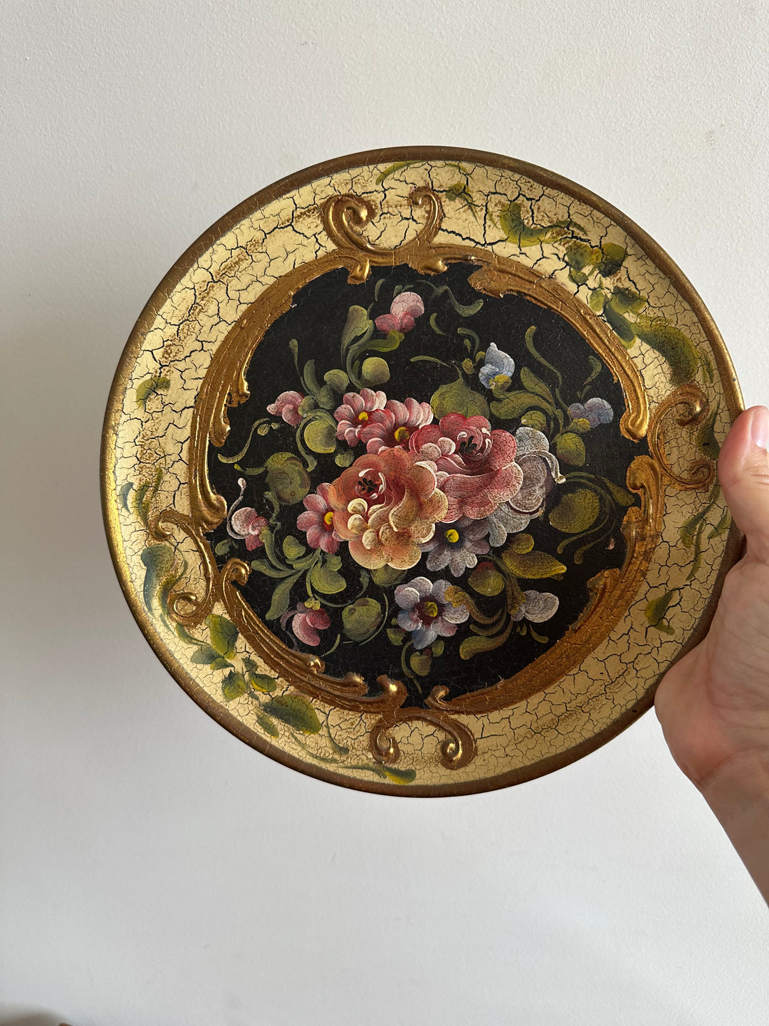 Assiette en terre cuite décoration italienne peinte à la main