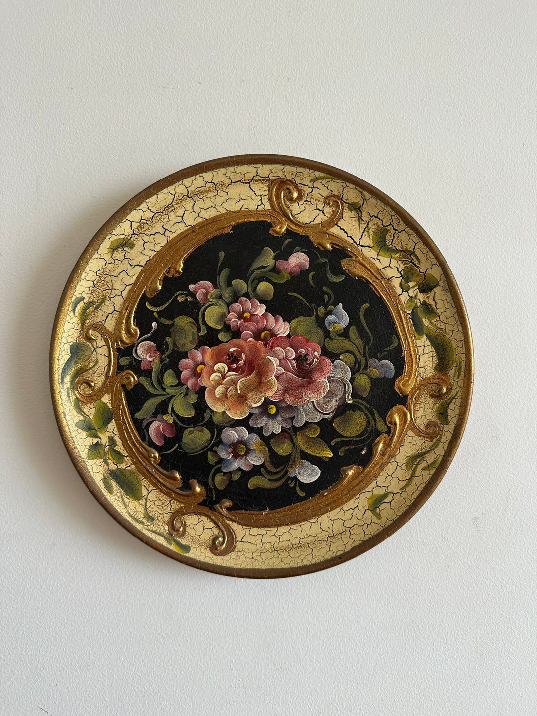 Assiette en terre cuite décoration italienne peinte à la main