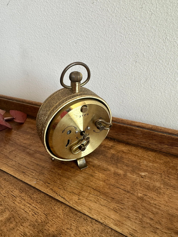 Réveil matin Jaz en laiton doré