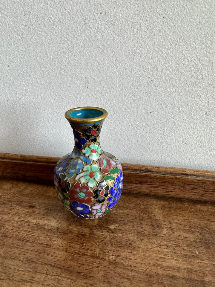 Vase en bronze cloisonné