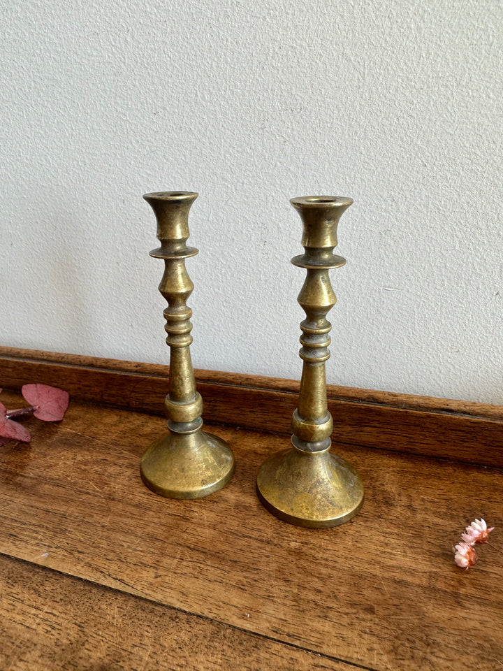 Bougeoirs en laiton taille XS x 2