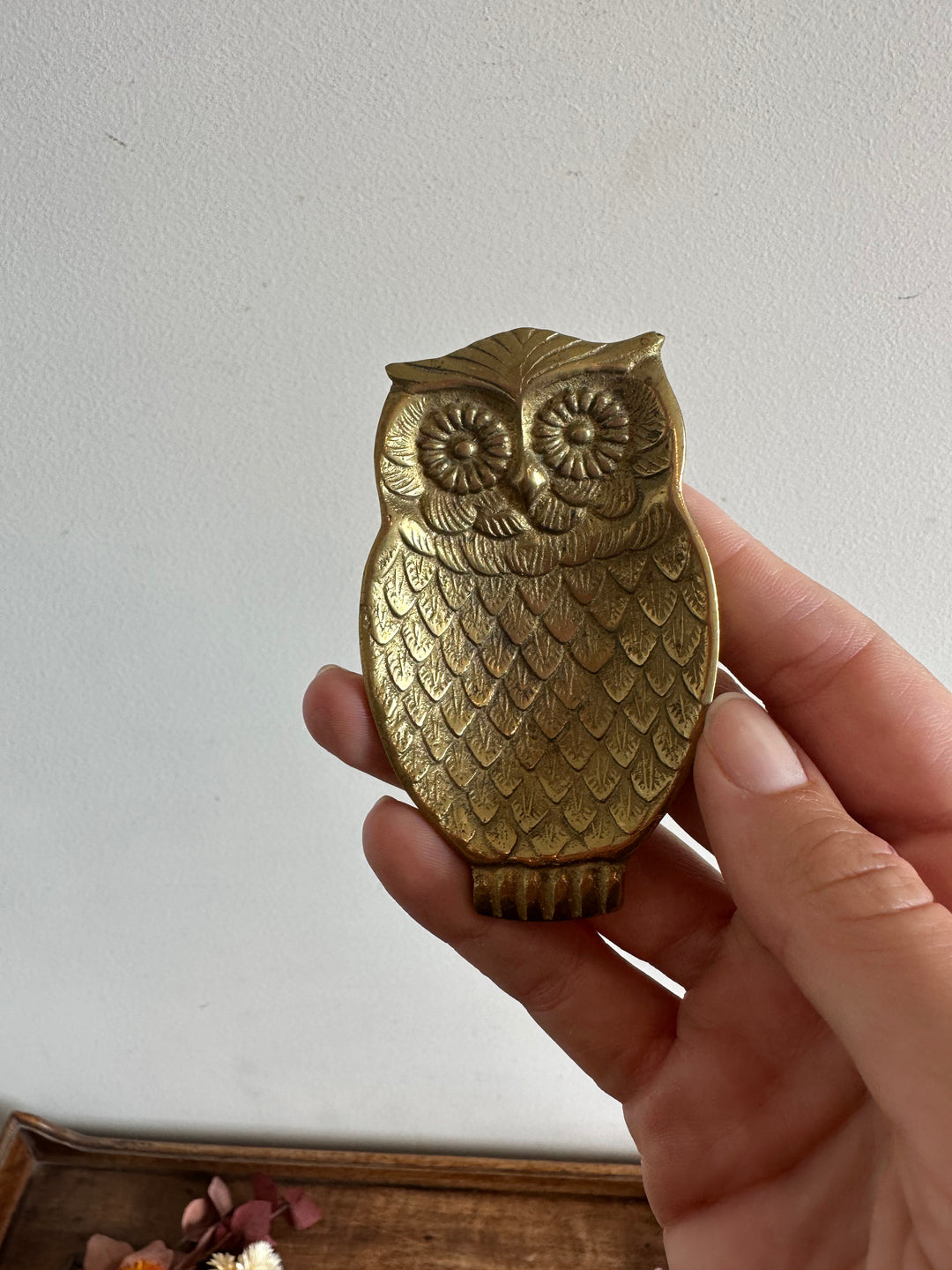 Chouette en laiton vide poche