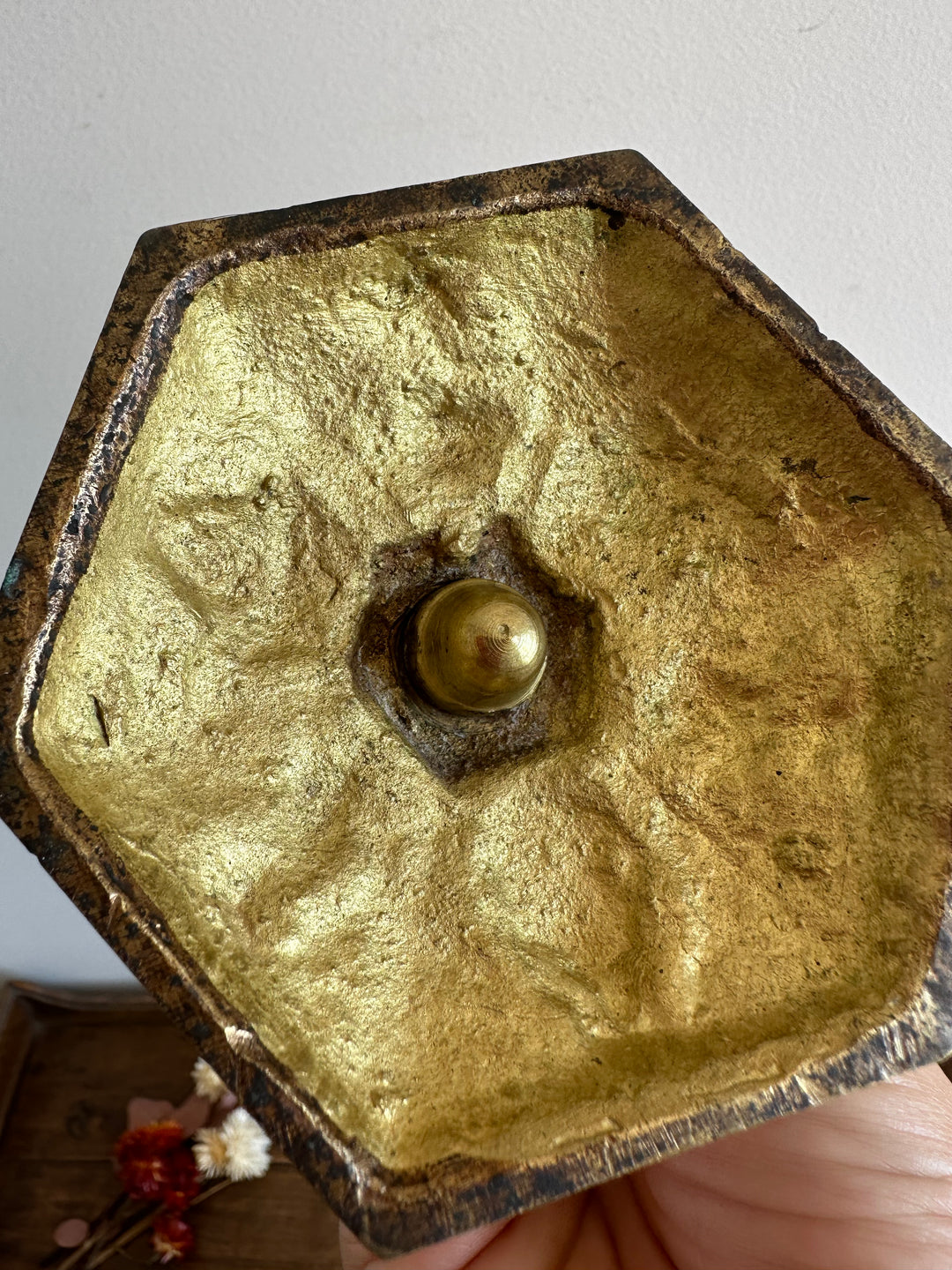 Bougeoir baroque en bronze doré